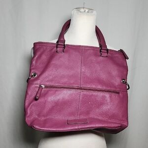 Tignanello Fuchsia Leather Shoulder Bag